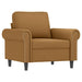 Fauteuil met voetenbank 60 cm fluweel bruin