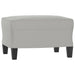 Fauteuil met voetenbank 60 cm microvezelstof lichtgrijs