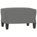 Fauteuil met voetenbank 60 cm microvezelstof donkergrijs