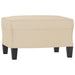 Fauteuil met voetenbank 60 cm microvezelstof crème