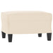 Driezitsbank met voetenbank 180 cm microvezelstof beige