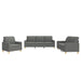 3-delige Loungeset met kussens stof donkergrijs