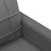 3-delige Loungeset met kussens stof donkergrijs