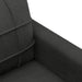 3-delige loungeset met kussens stof zwart