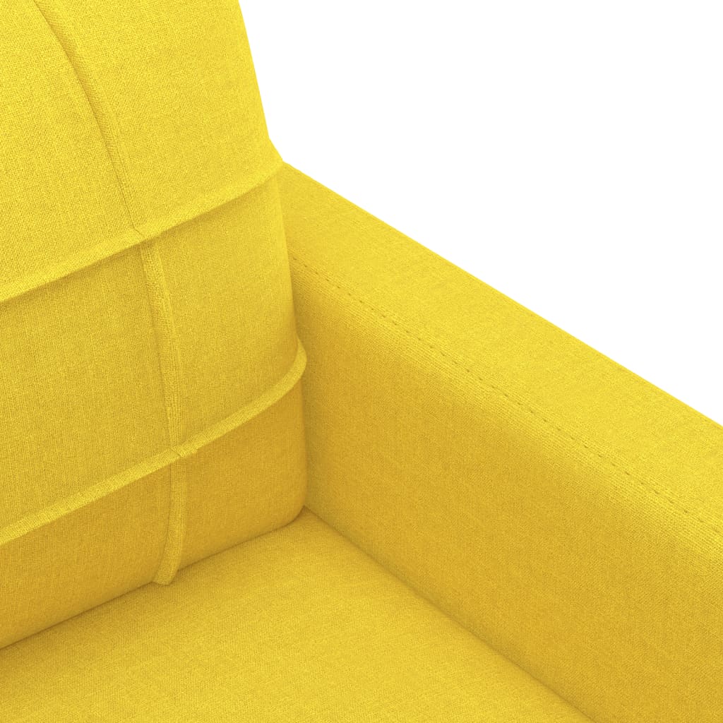 3-delige Loungeset met kussens stof lichtgeel