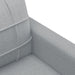 4-delige Loungeset met kussens stof lichtgrijs