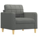 4-delige Loungeset met kussens stof donkergrijs
