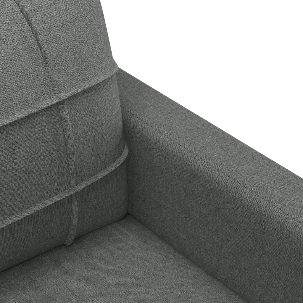 4-delige Loungeset met kussens stof donkergrijs
