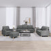 4-delige Loungeset met kussens stof donkergrijs