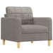 4-delige Loungeset met kussens stof taupe