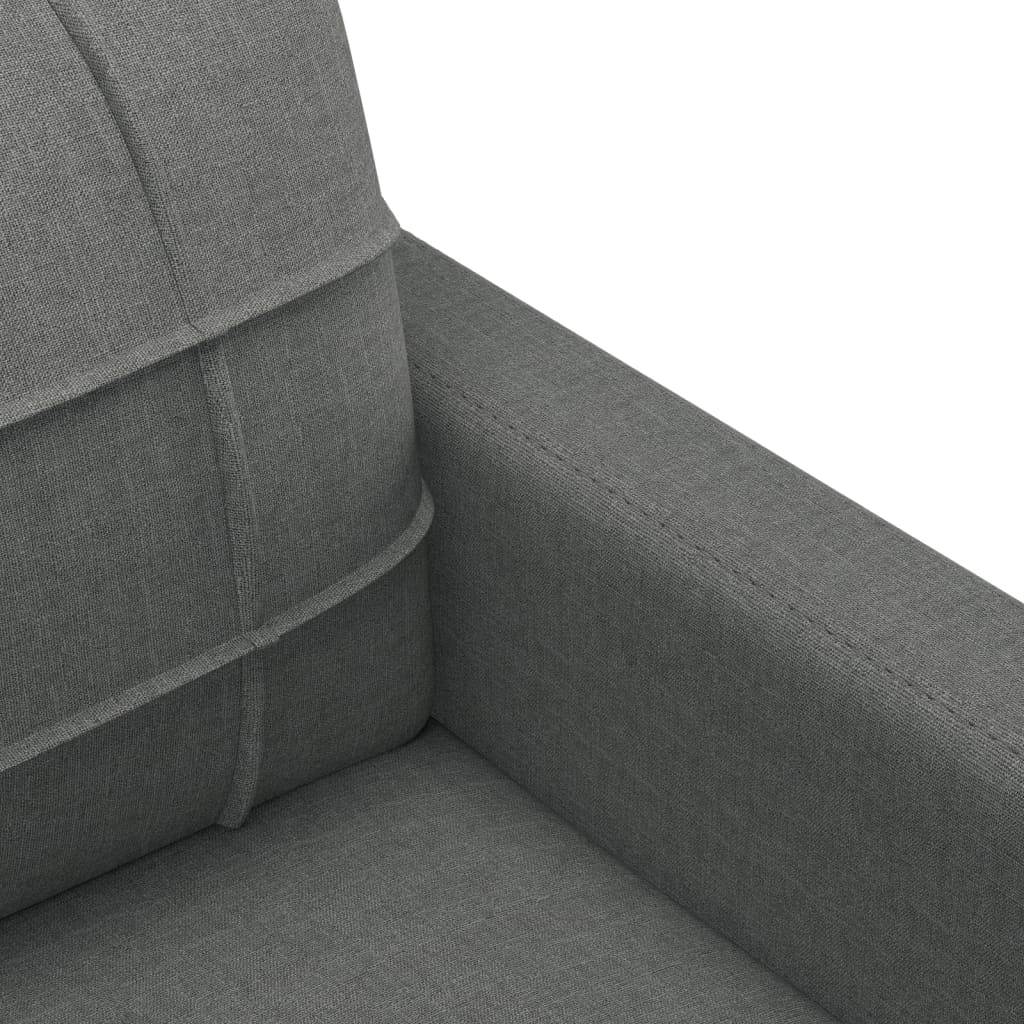 3-delige Loungeset met kussens stof donkergrijs
