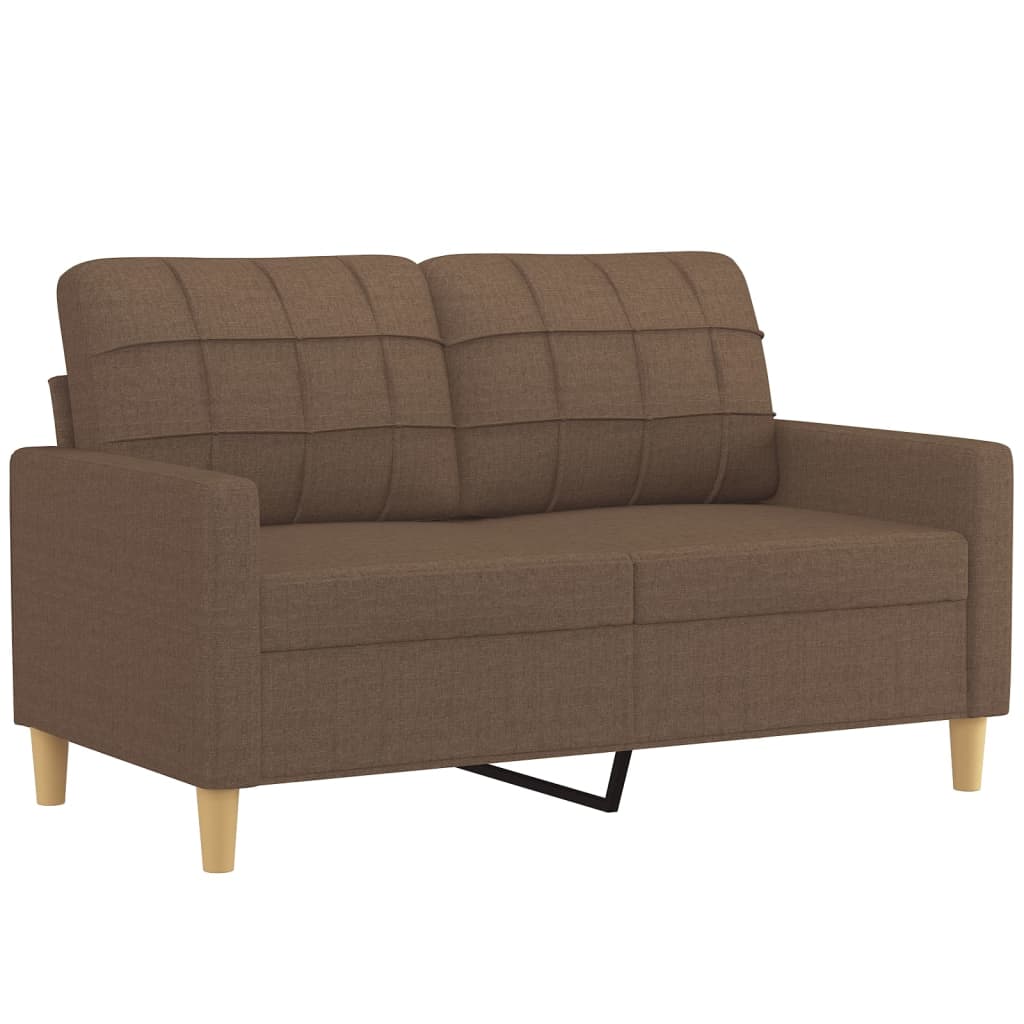 3-delige Loungeset met kussens stof bruin