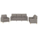 3-delige Loungeset met kussens stof taupe
