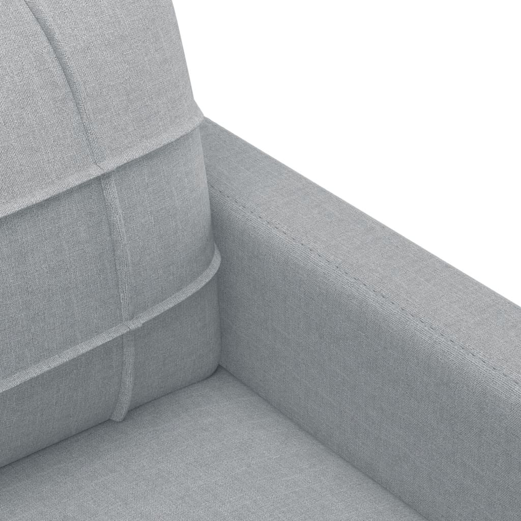 4-delige Loungeset met kussens stof lichtgrijs