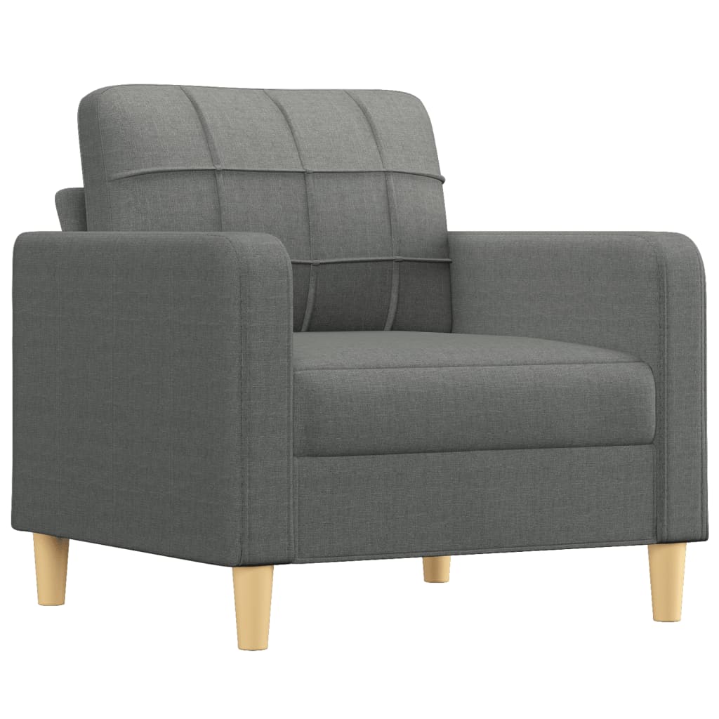 4-delige Loungeset met kussens stof donkergrijs