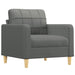 4-delige Loungeset met kussens stof donkergrijs