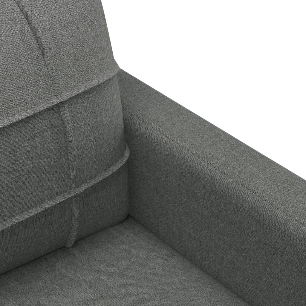4-delige Loungeset met kussens stof donkergrijs