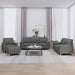 4-delige Loungeset met kussens stof donkergrijs