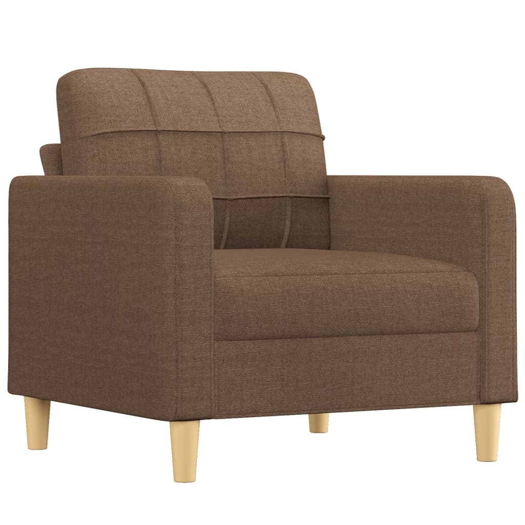 4-delige Loungeset met kussens stof bruin