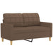 4-delige Loungeset met kussens stof bruin