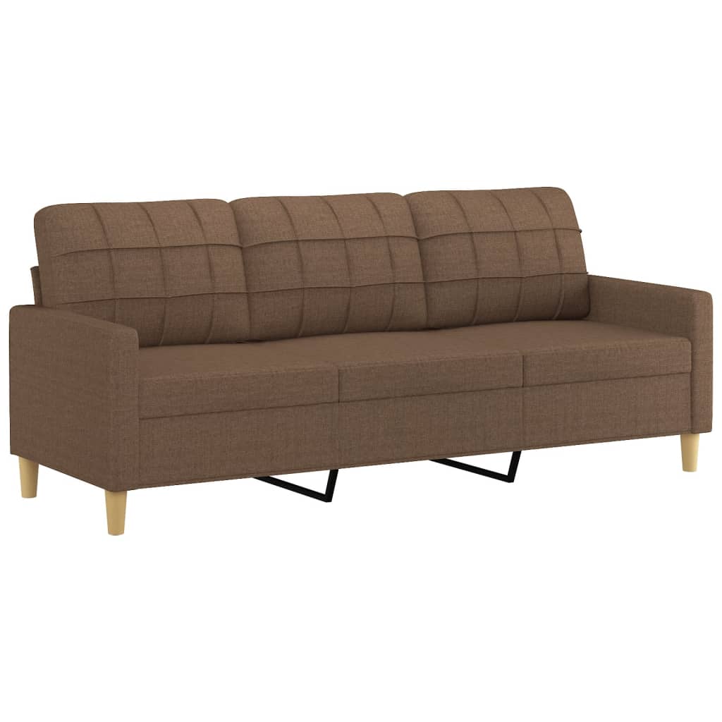 4-delige Loungeset met kussens stof bruin