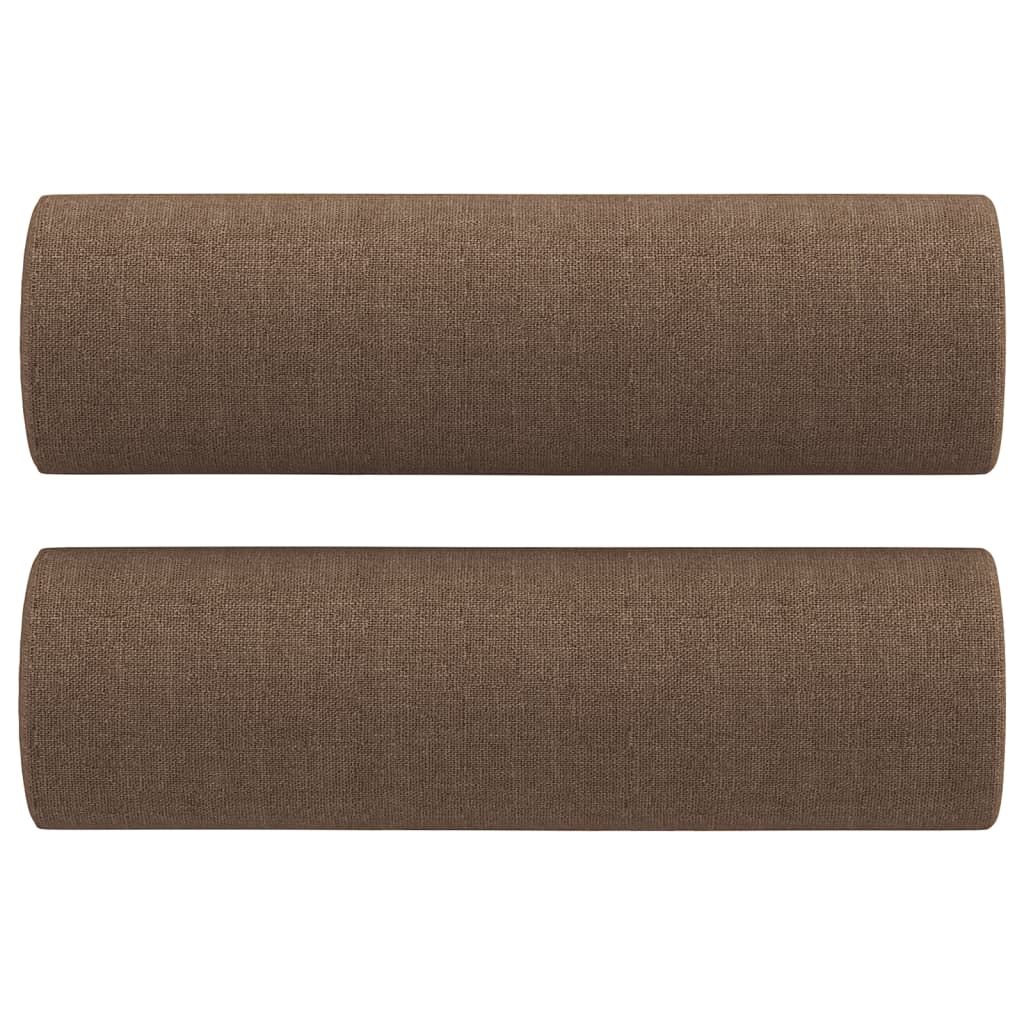 4-delige Loungeset met kussens stof bruin