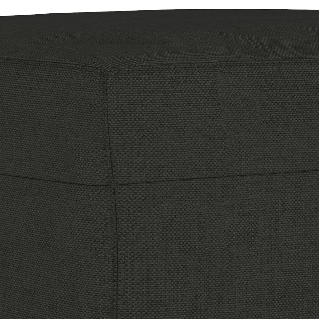 4-delige Loungeset met kussens stof zwart
