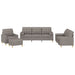 4-delige Loungeset met kussens stof taupe