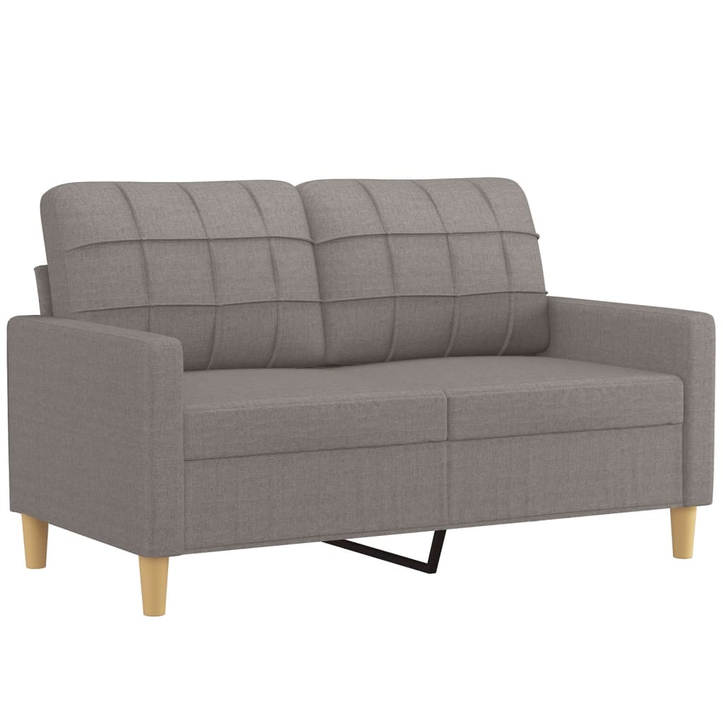 2-delige Loungeset met kussens stof taupe