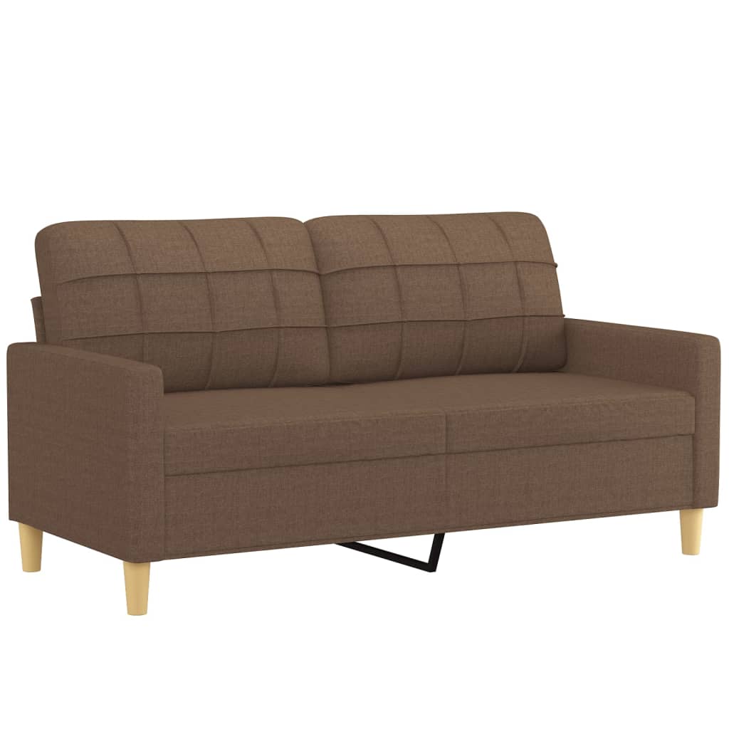 4-delige Loungeset met kussens stof bruin