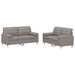 2-delige Loungeset met kussens stof taupe