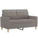 2-delige Loungeset met kussens stof taupe