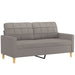 2-delige Loungeset met kussens stof taupe