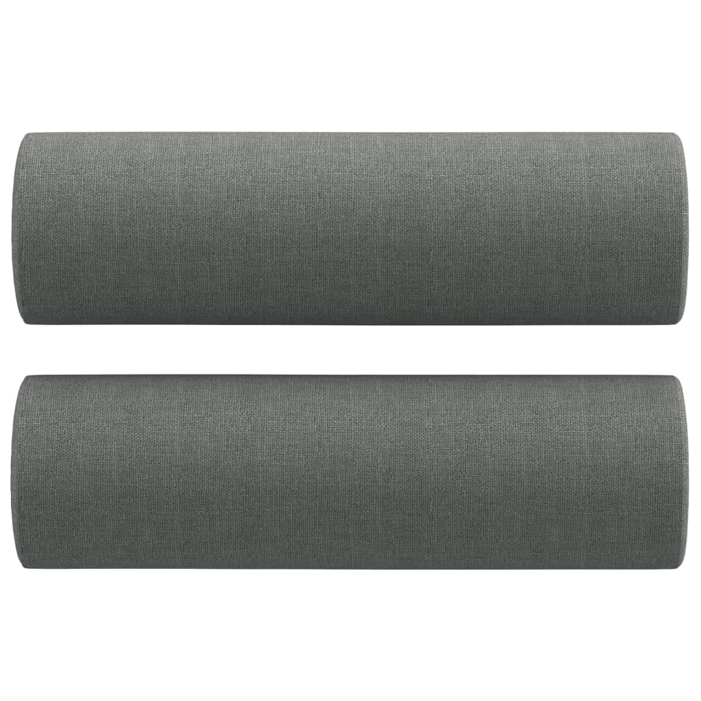 3-delige Loungeset met kussens stof donkergrijs