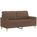 3-delige Loungeset met kussens stof bruin