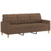 2-delige Loungeset met kussens stof bruin