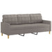 3-delige Loungeset met kussens stof taupe