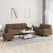 3-delige Loungeset met kussens stof bruin