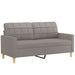 3-delige Loungeset met kussens stof taupe