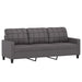 3-delige Loungeset met kussens kunstleer grijs