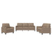 3-delige Loungeset met kussens kunstleer cappuccino