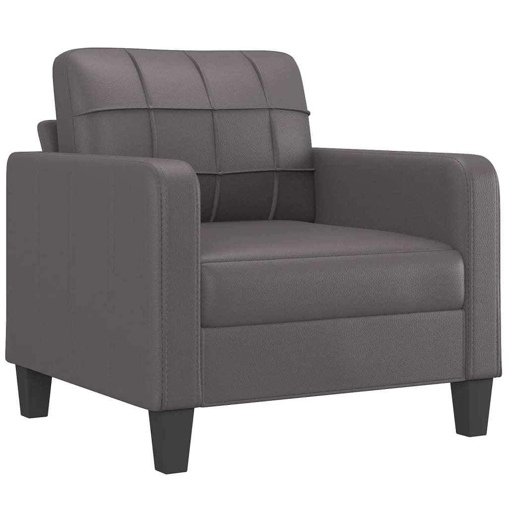 4-delige Loungeset met kussens kunstleer bruin