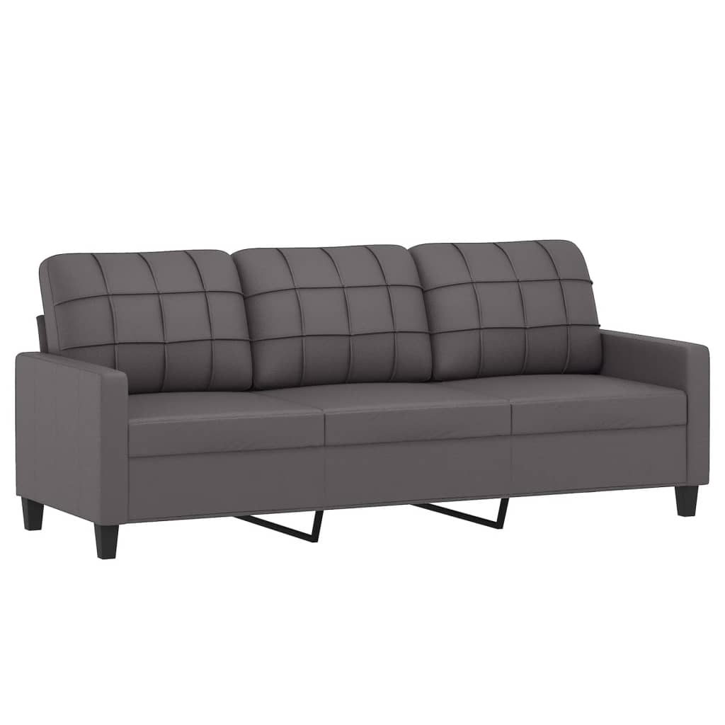 4-delige Loungeset met kussens kunstleer bruin