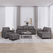 4-delige Loungeset met kussens kunstleer bruin