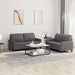 2-delige Loungeset met kussens kunstleer grijs