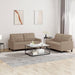 2-delige Loungeset met kussens kunstleer cappuccino