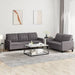 2-delige Loungeset met kussens kunstleer grijs