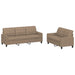 2-delige Loungeset met kussens kunstleer cappuccino
