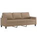 3-delige Loungeset met kussens kunstleer cappuccino