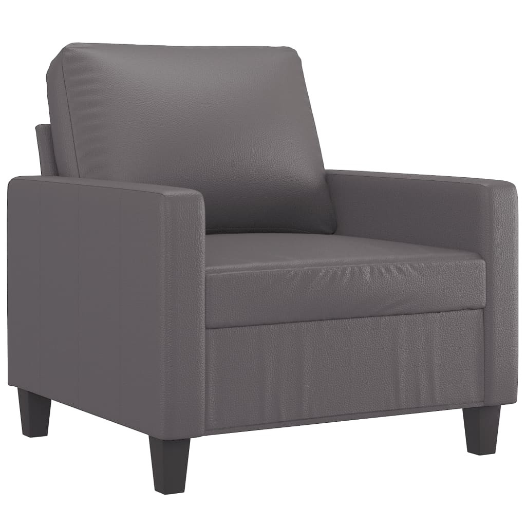 4-delige Loungeset met kussens kunstleer bruin